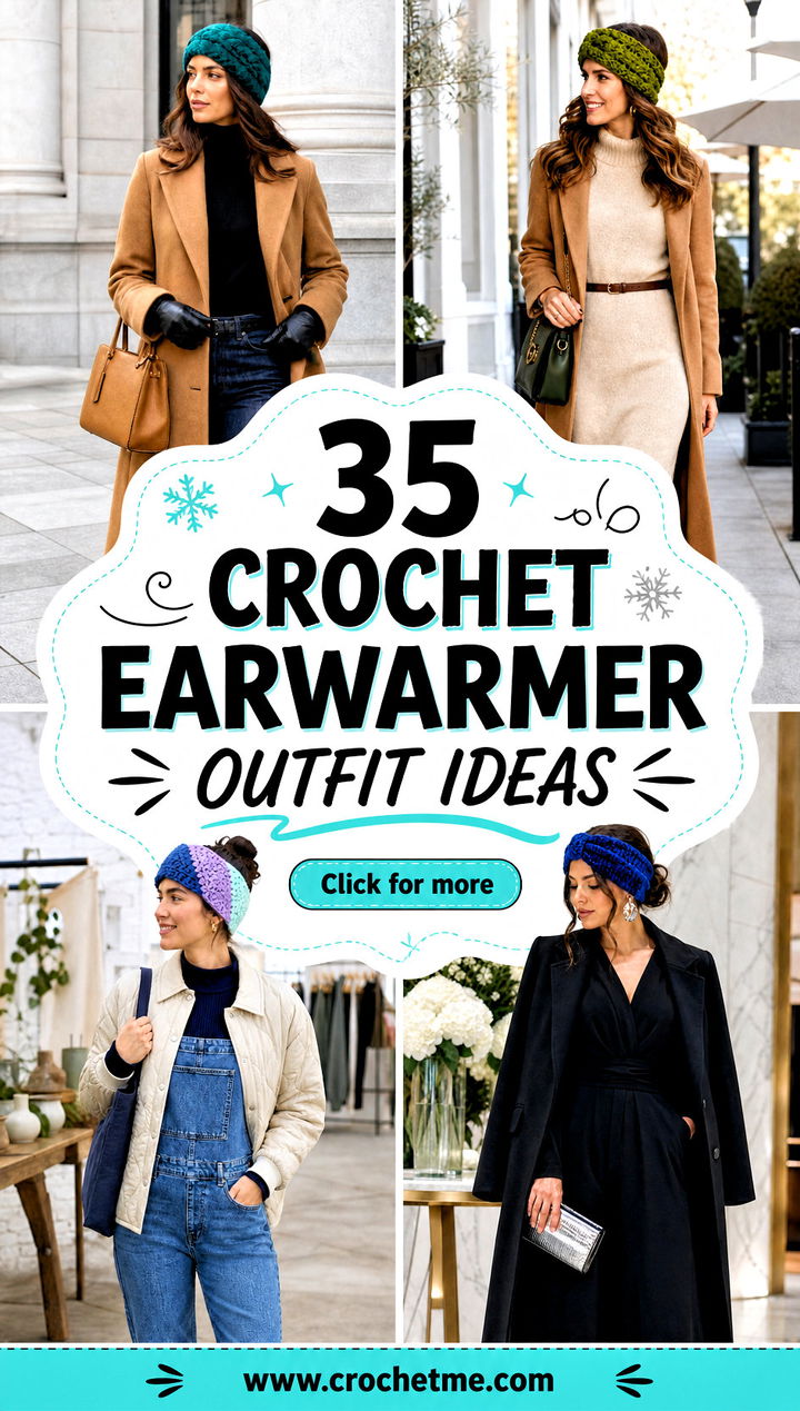 35 crochet earwarmer outfit ideas - 35 crochet earwarmer outfit ideas
