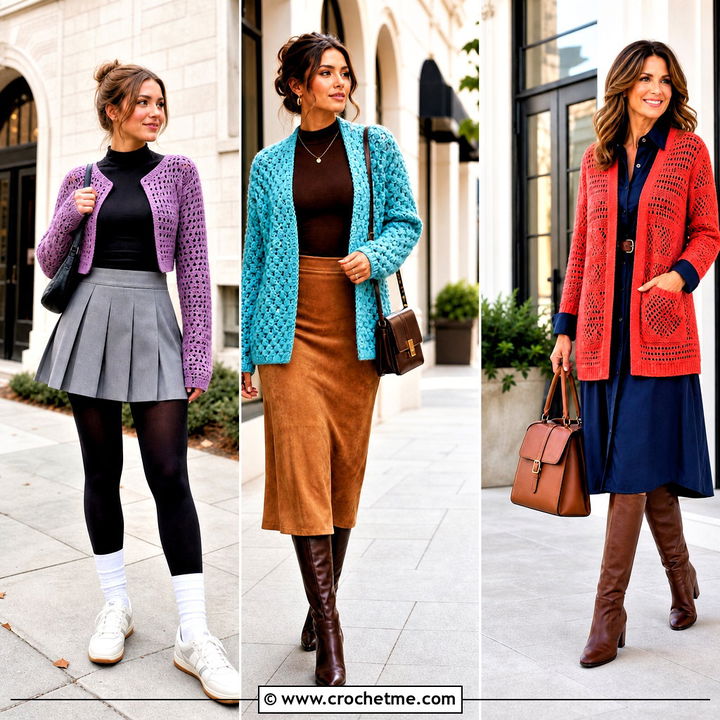 35 Crochet Fall Cardigan Outfit Ideas for Cozy Layering