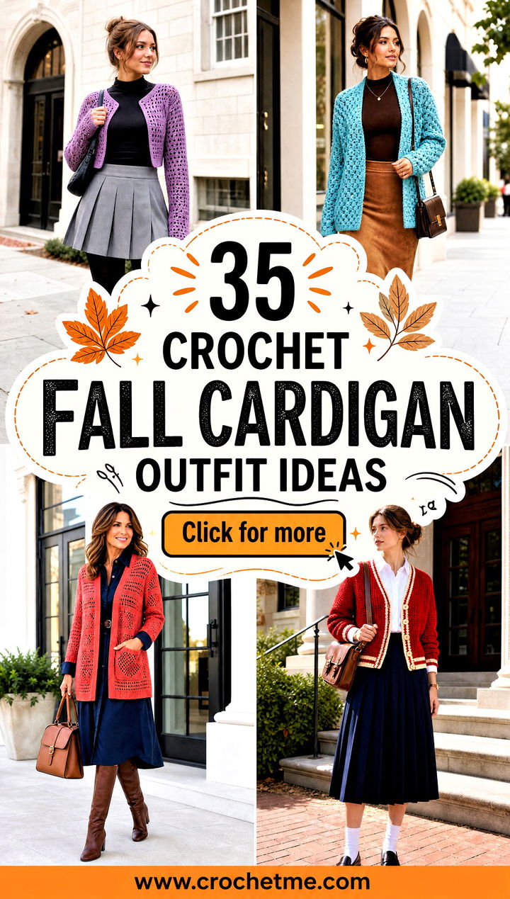 35 crochet fall cardigan outfit ideas - 35 crochet fall cardigan outfit ideas