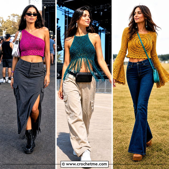 35 Crochet Festival Top Outfit Ideas for Chic Boho Festival Style