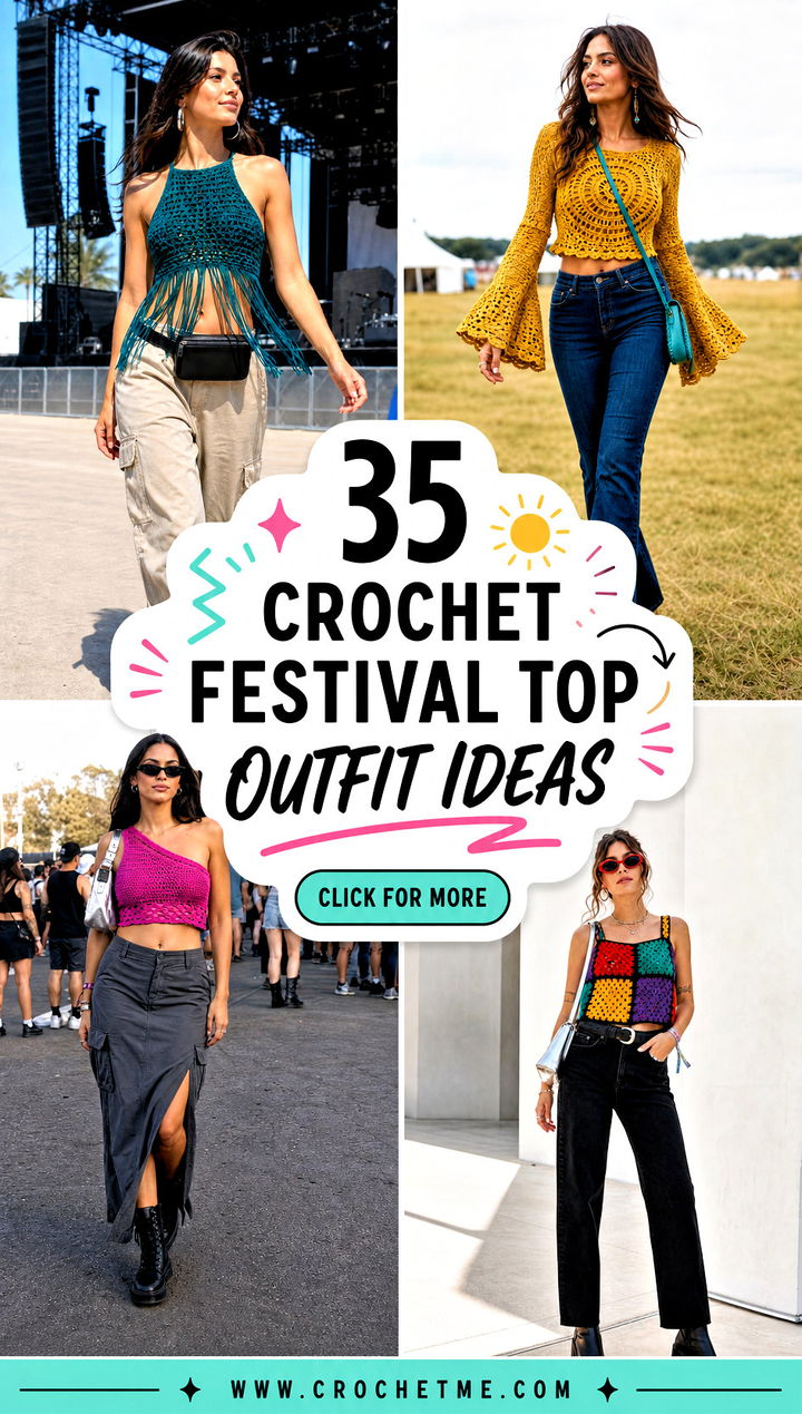 35 crochet festival top outfit ideas - 35 crochet festival top outfit ideas