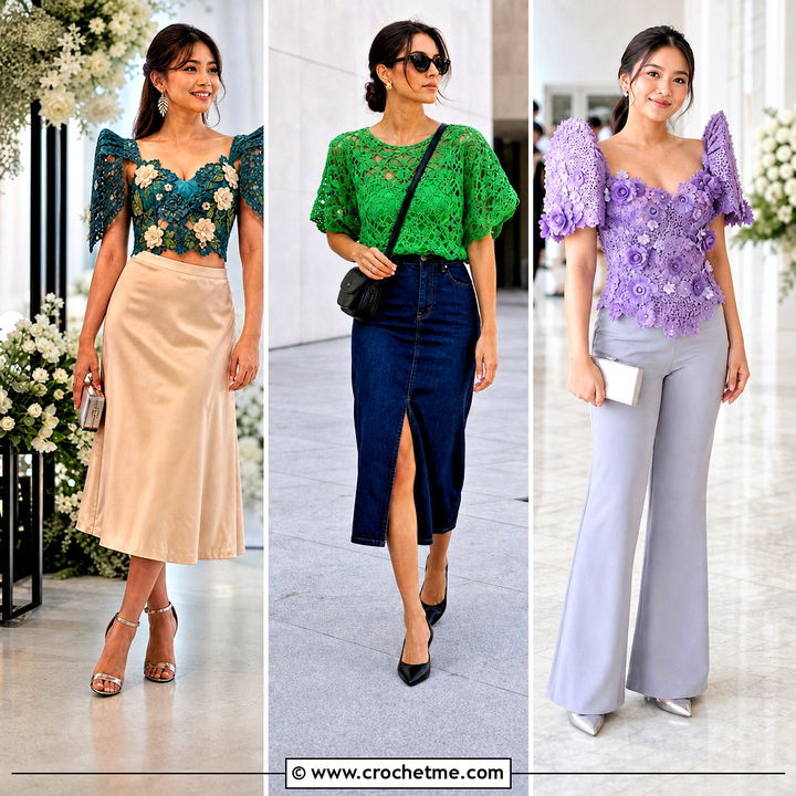 35 Crochet Filipiniana Top Outfit Ideas for Modern Style