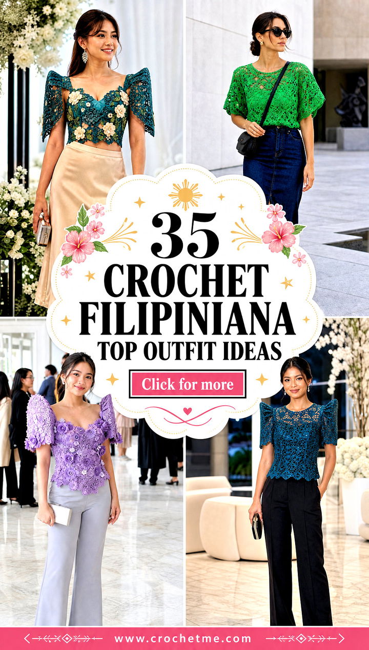 35 crochet filipiniana top outfit ideas - 35 crochet filipiniana top outfit ideas
