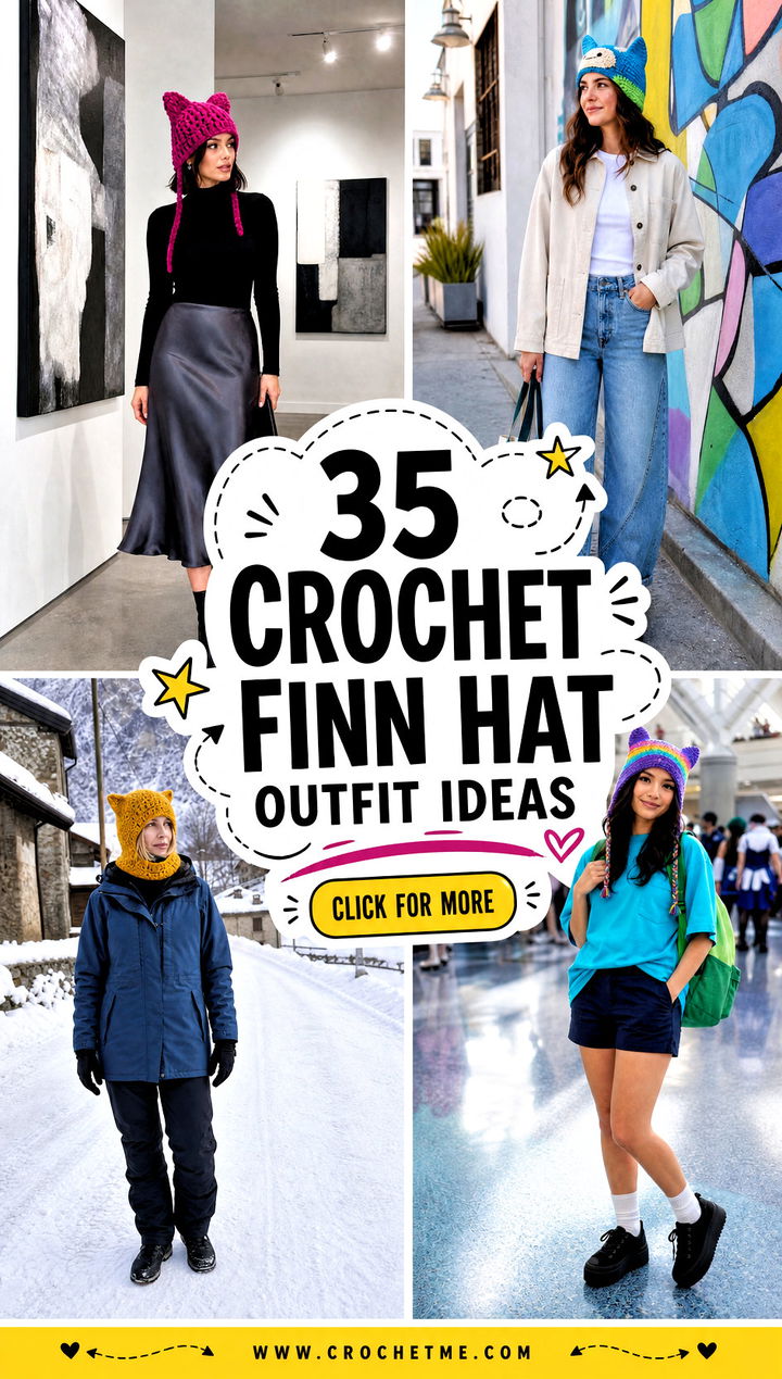 35 crochet finn hat outfit ideas - 35 crochet finn hat outfit ideas