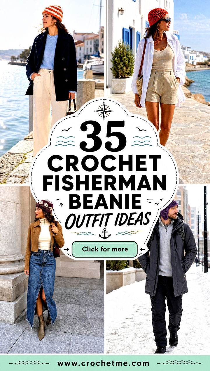 35 crochet fisherman beanie outfit ideas - 35 crochet fisherman beanie outfit ideas