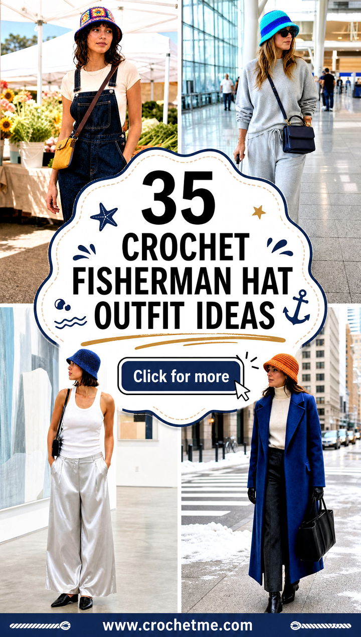 35 crochet fisherman hat outfit ideas - 35 crochet fisherman hat outfit ideas