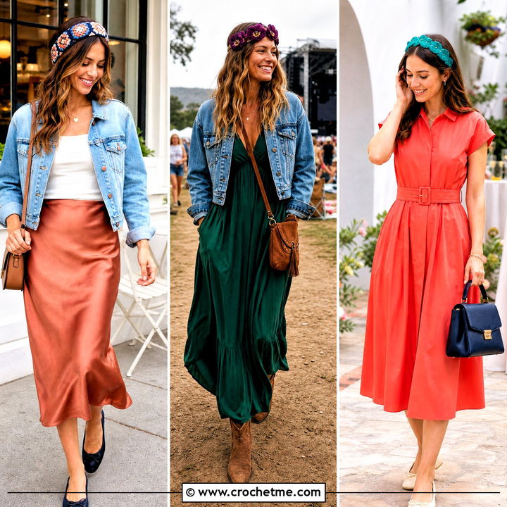 35 Crochet Flower Headband Outfit Ideas for Charming Boho Style