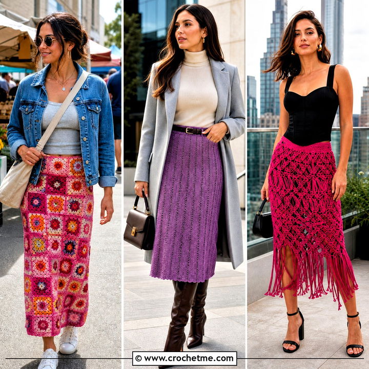 35 Crochet Flowy Skirt Outfit Ideas for Breezy Summer Style