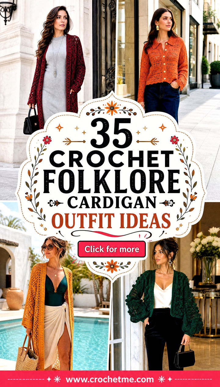 35 crochet folklore cardigan outfit ideas - 35 crochet folklore cardigan outfit ideas