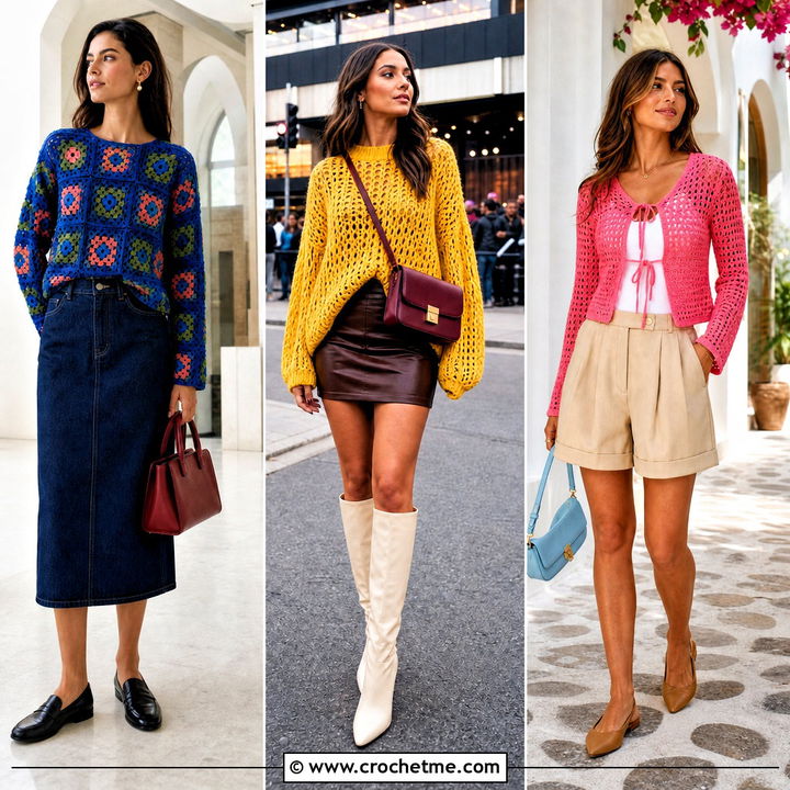 35 Crochet Full Sleeve Top Outfit Ideas for Stylish Layering