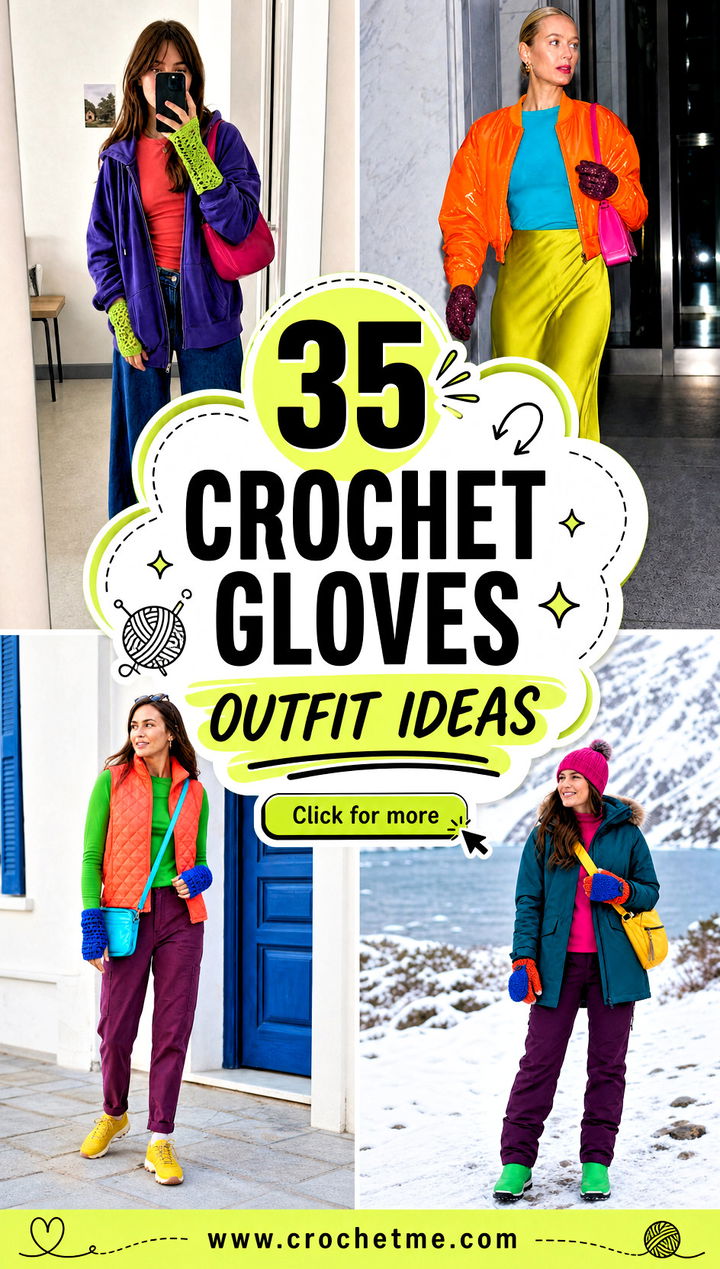 35 crochet gloves outfit ideas - 35 crochet gloves outfit ideas