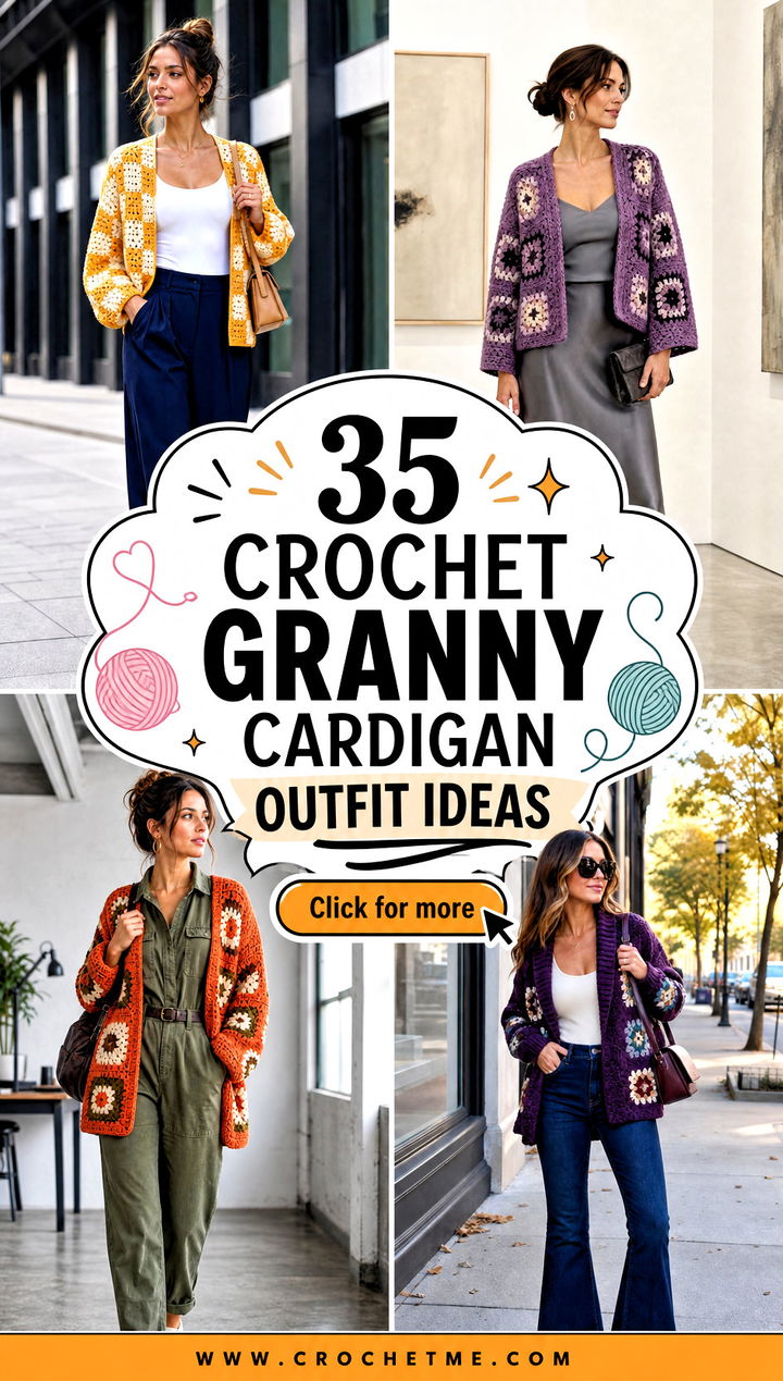 35 crochet granny cardigan outfit ideas - 35 crochet granny cardigan outfit ideas