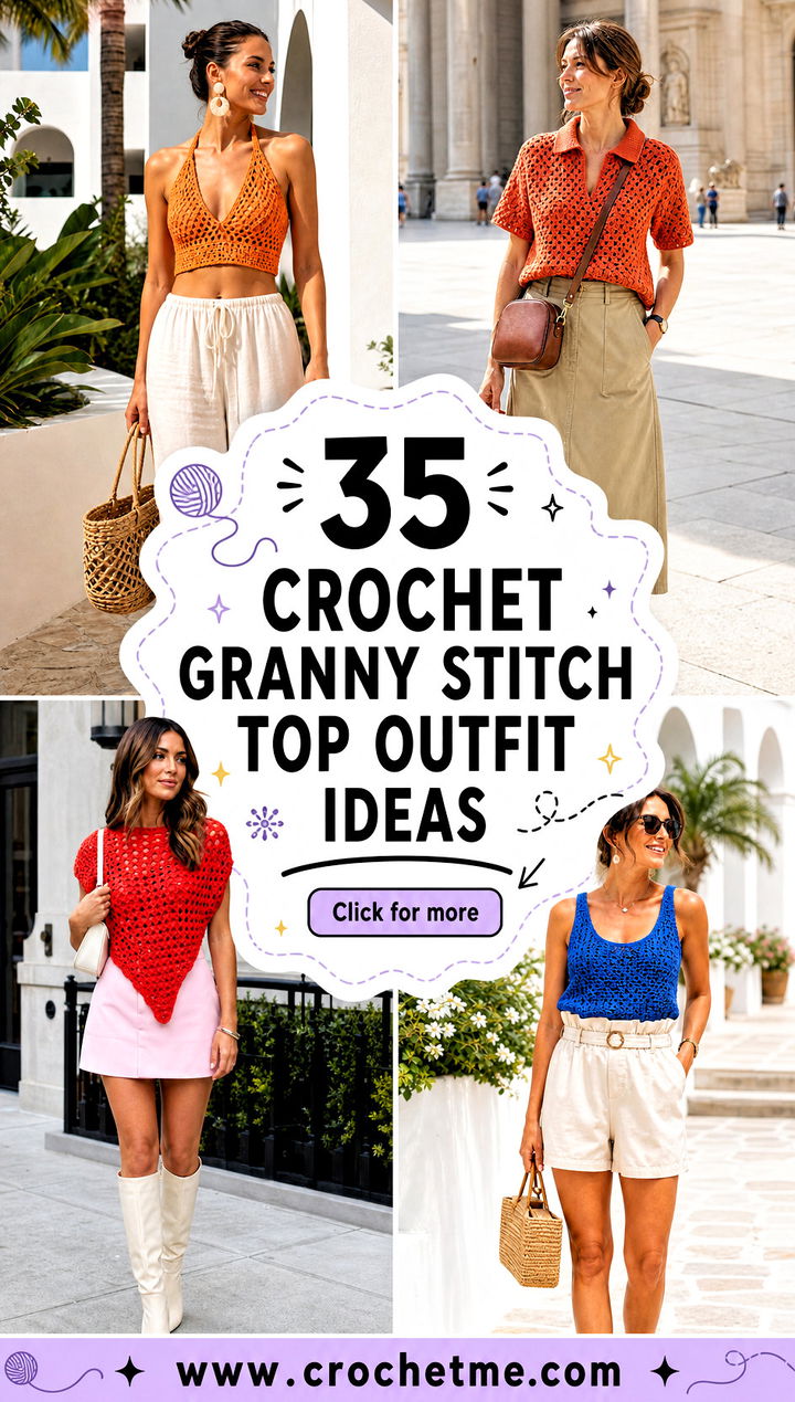 35 crochet granny stitch top outfit ideas - 35 crochet granny stitch top outfit ideas