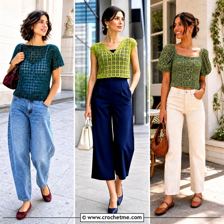 35 Crochet Green Top Outfit Ideas for Fresh Summer Style