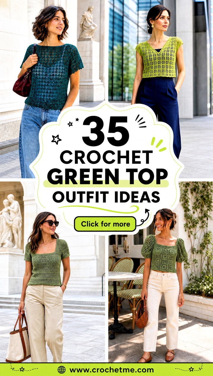 35 crochet green top outfit ideas - 35 crochet green top outfit ideas
