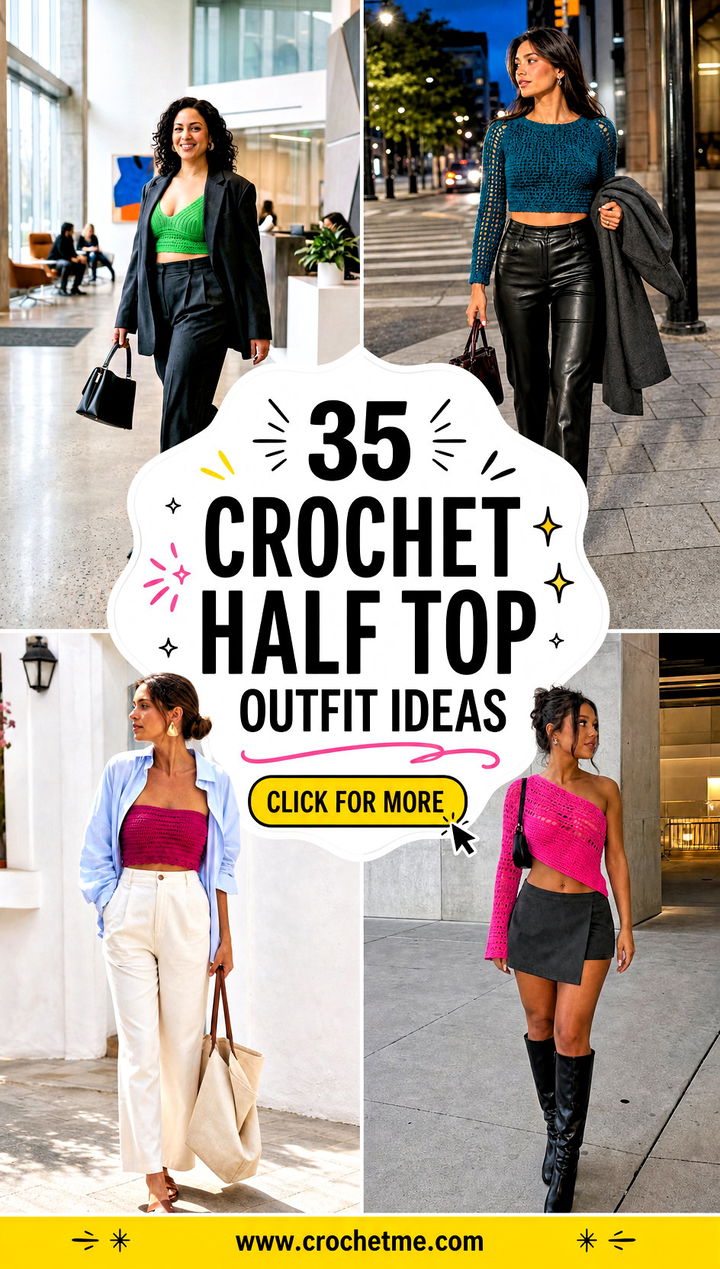 35 crochet half top outfit ideas - 35 crochet half top outfit ideas