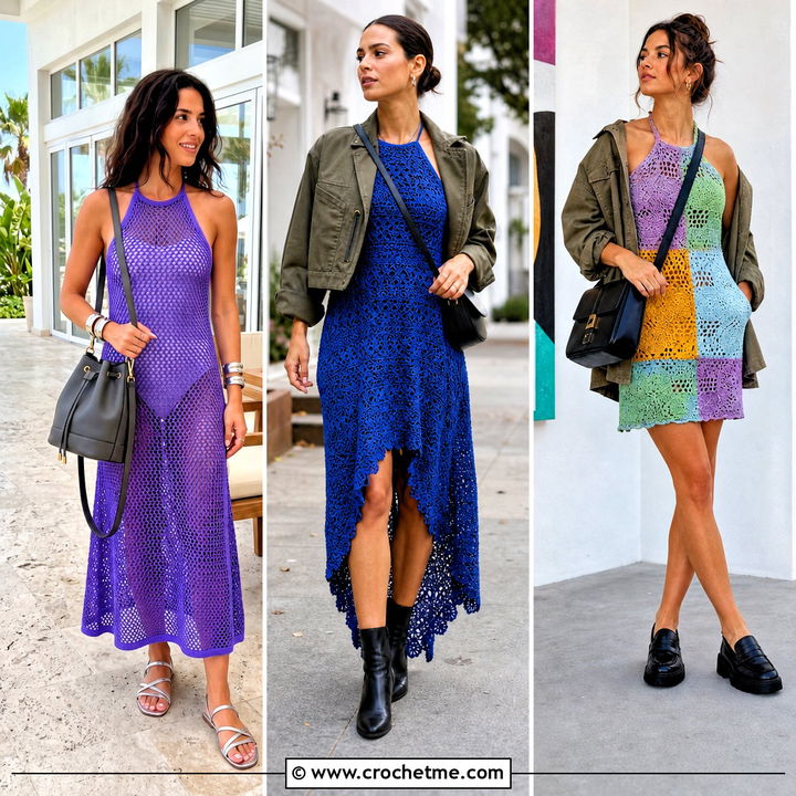 35 Crochet Halter Dress Outfit Ideas for Breezy Summer Style