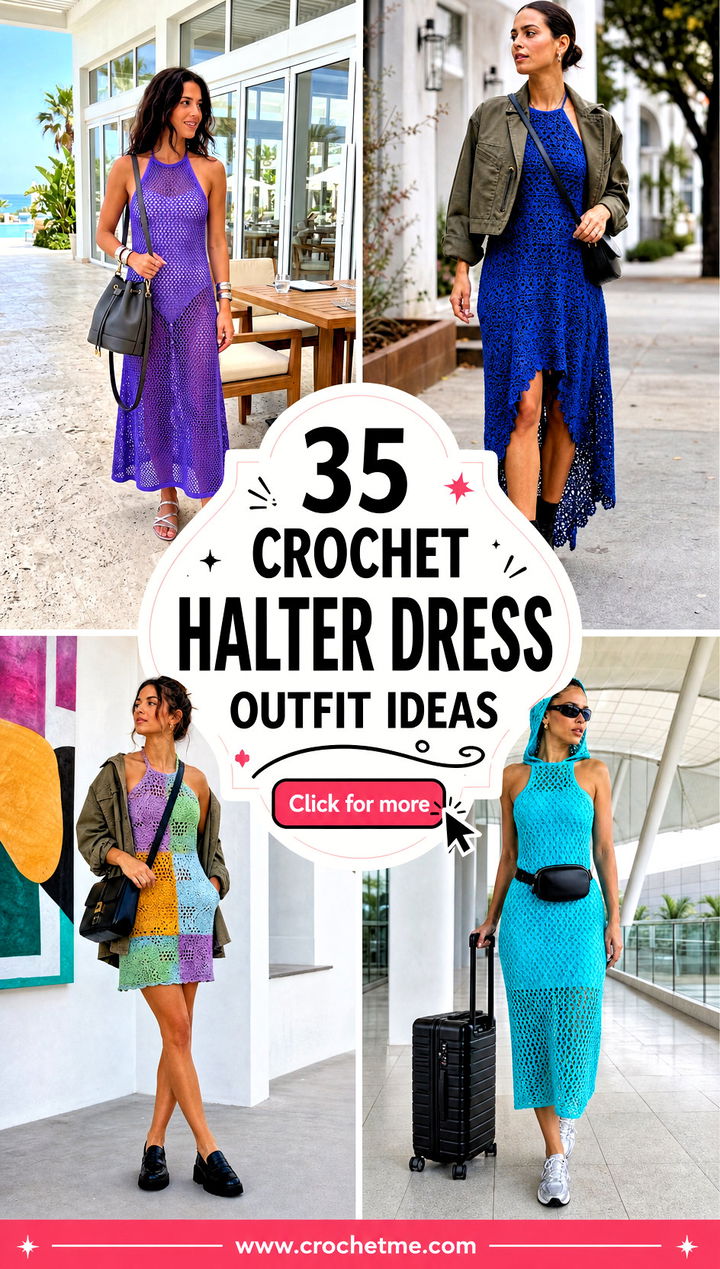 35 crochet halter dress outfit ideas - 35 crochet halter dress outfit ideas