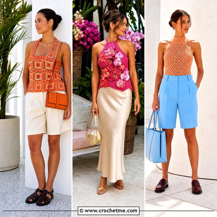 35 Crochet Halter Tops Outfit Ideas for Breezy Summer Looks