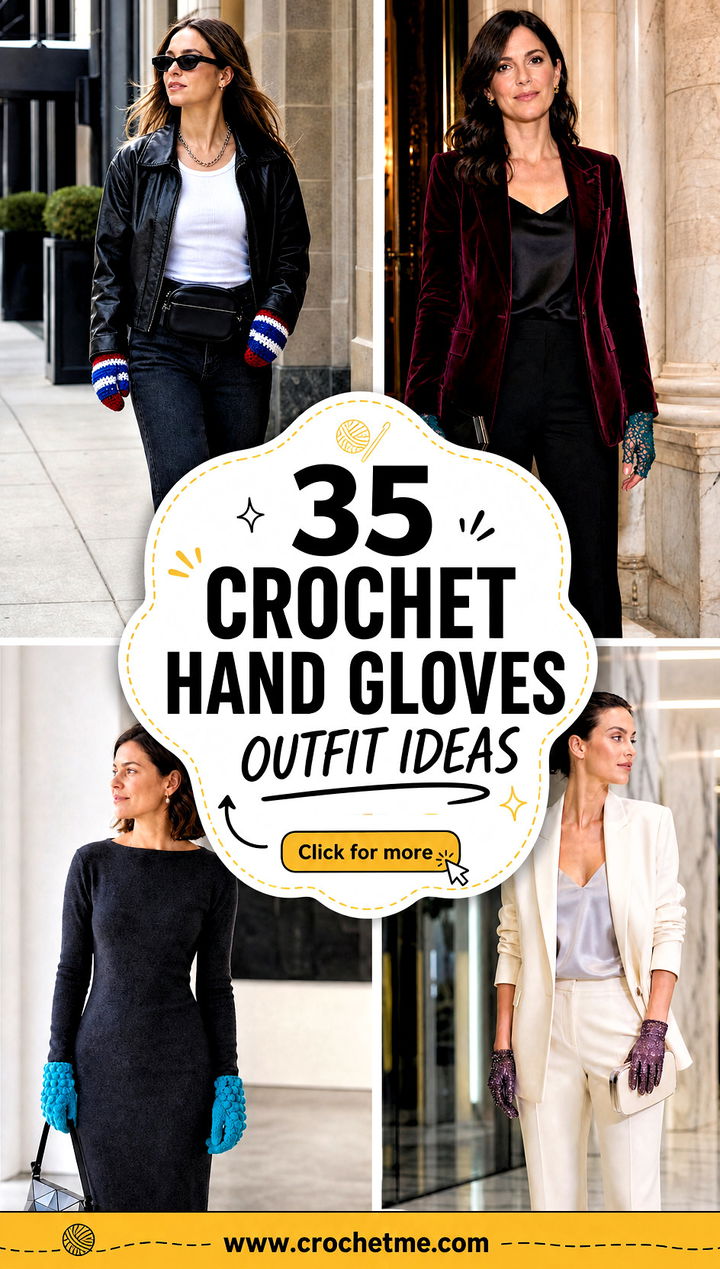 35 crochet hand gloves outfit ideas - 35 crochet hand gloves outfit ideas