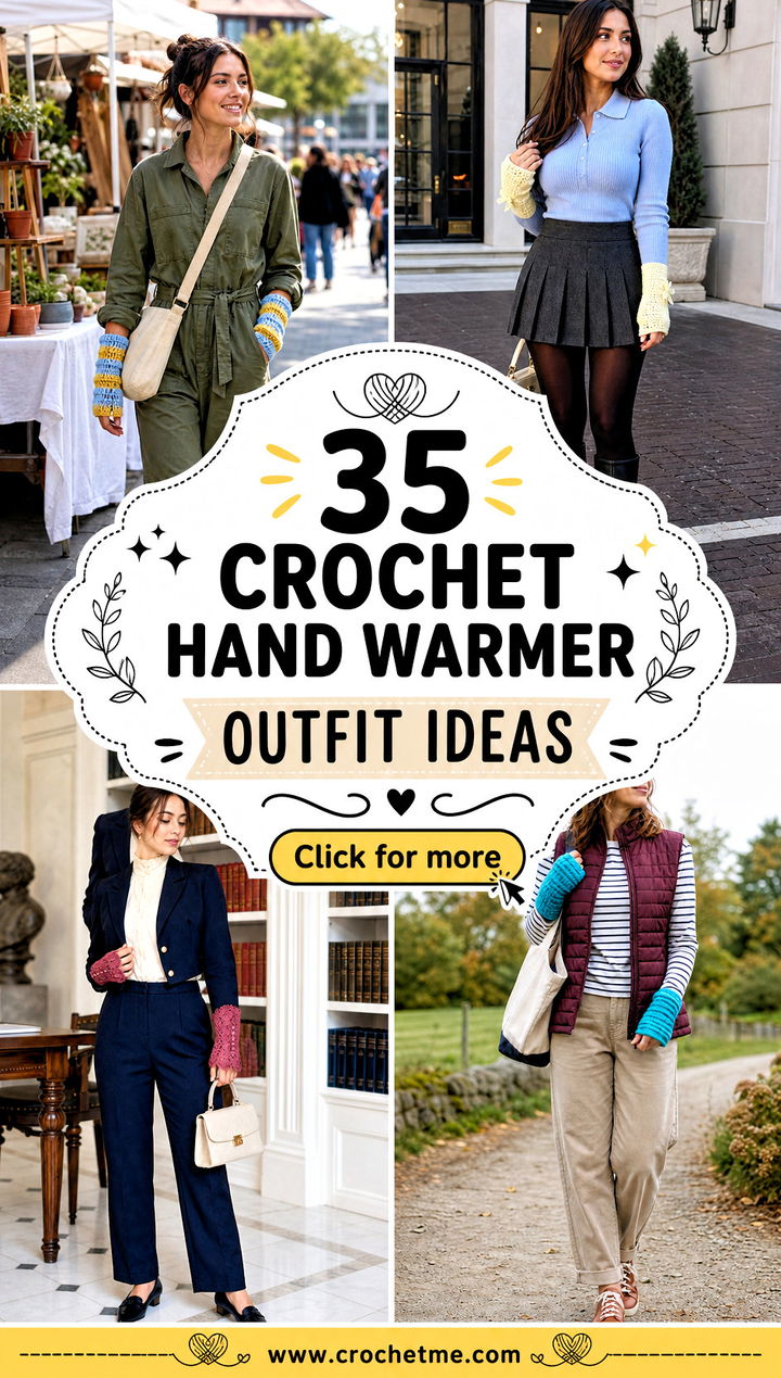 35 crochet hand warmer outfit ideas - 35 crochet hand warmer outfit ideas