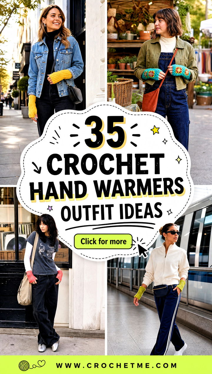 35 crochet hand warmers outfit ideas - 35 crochet hand warmers outfit ideas