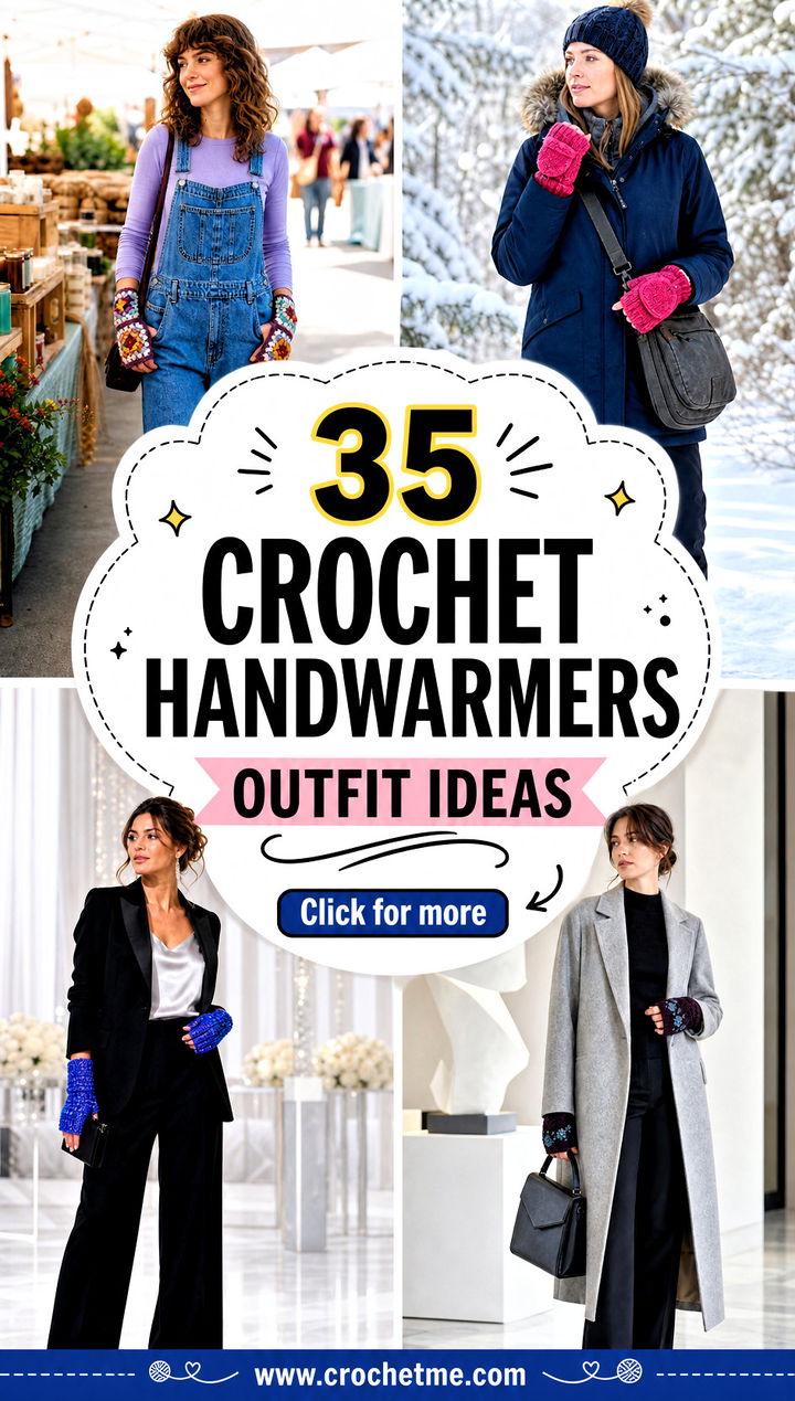 35 crochet handwarmers outfit ideas - 35 crochet handwarmers outfit ideas