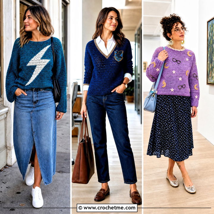 35 Crochet Harry Potter Sweater Outfit Ideas for Cozy Fans