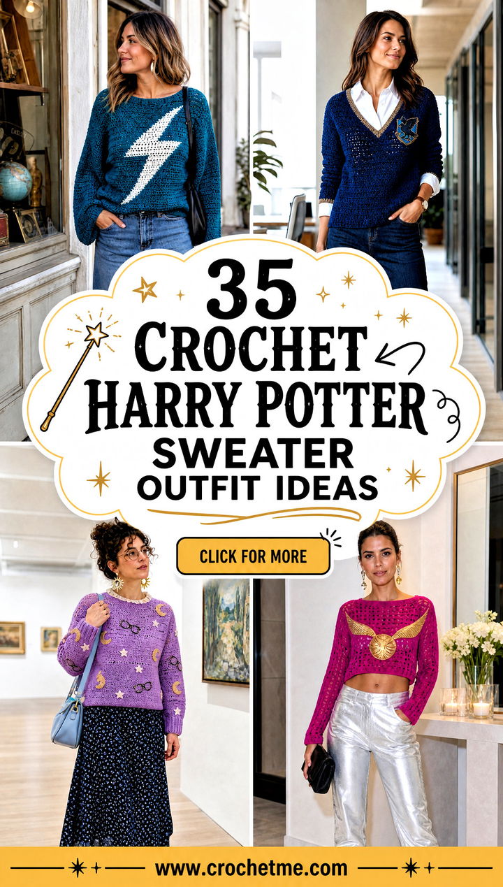 35 crochet harry potter sweater outfit ideas - 35 crochet harry potter sweater outfit ideas