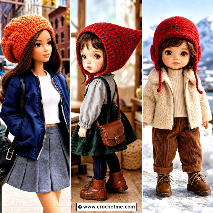 35 Crochet Hat for Doll Outfit Ideas for Charming Doll Looks