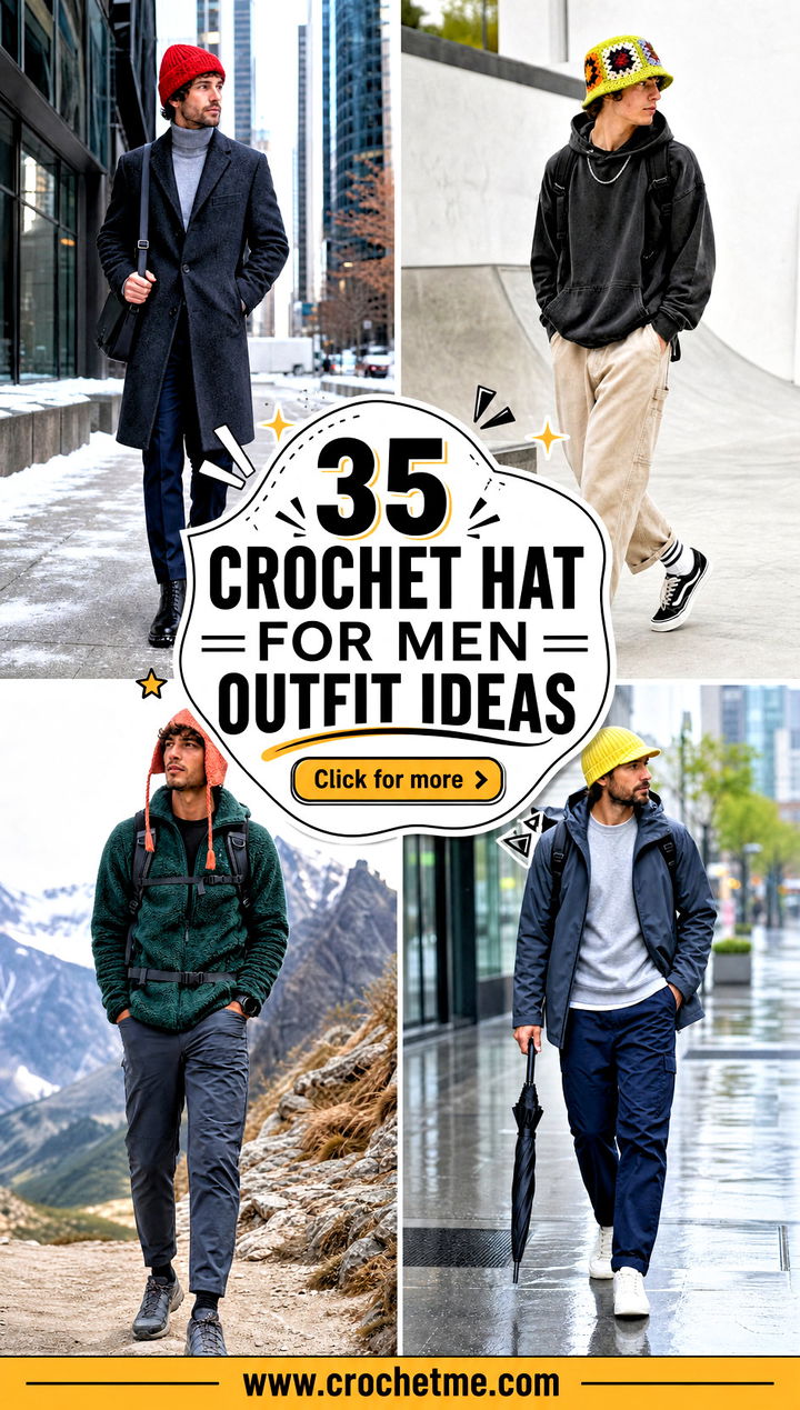 35 crochet hat for men outfit ideas - 35 crochet hat for men outfit ideas