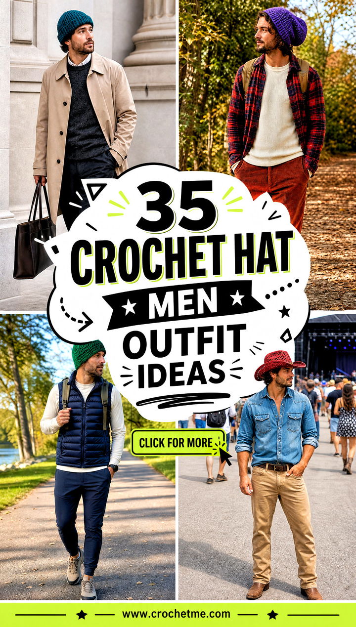 35 crochet hat men outfit ideas - 35 crochet hat men outfit ideas