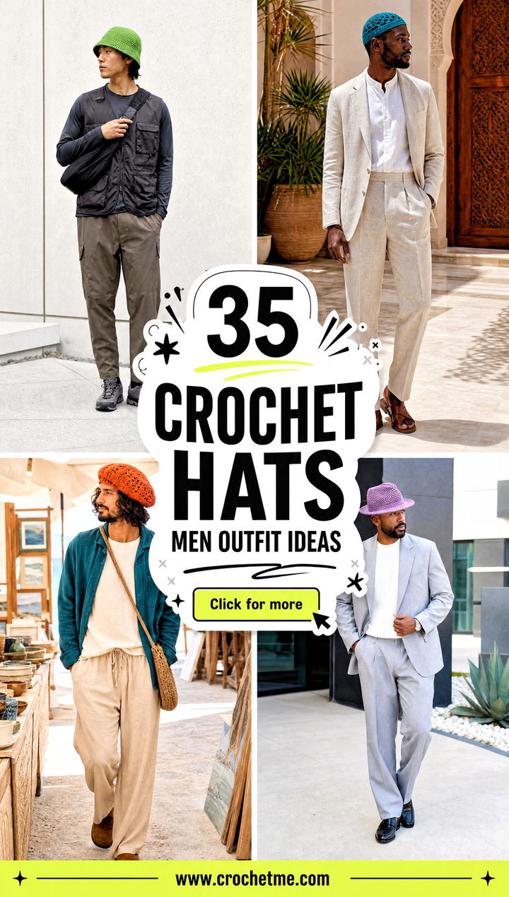 35 crochet hats men outfit ideas - 35 crochet hats men outfit ideas