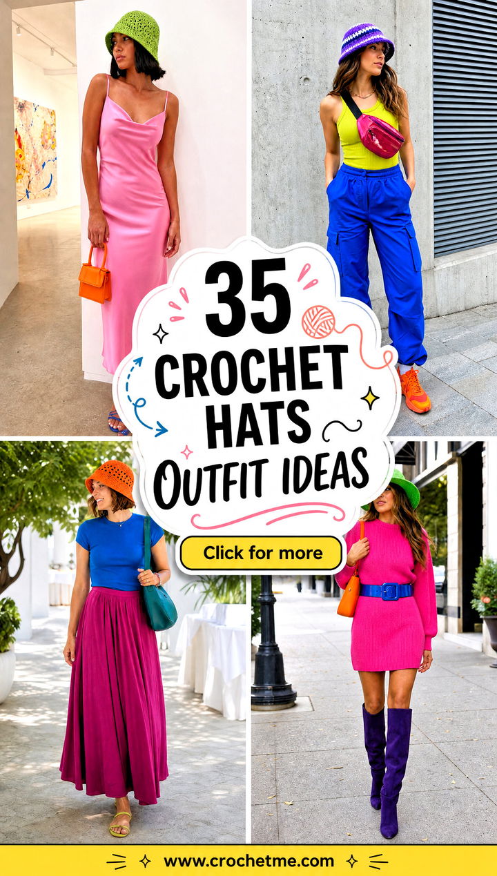 35 crochet hats outfit ideas - 35 crochet hats outfit ideas