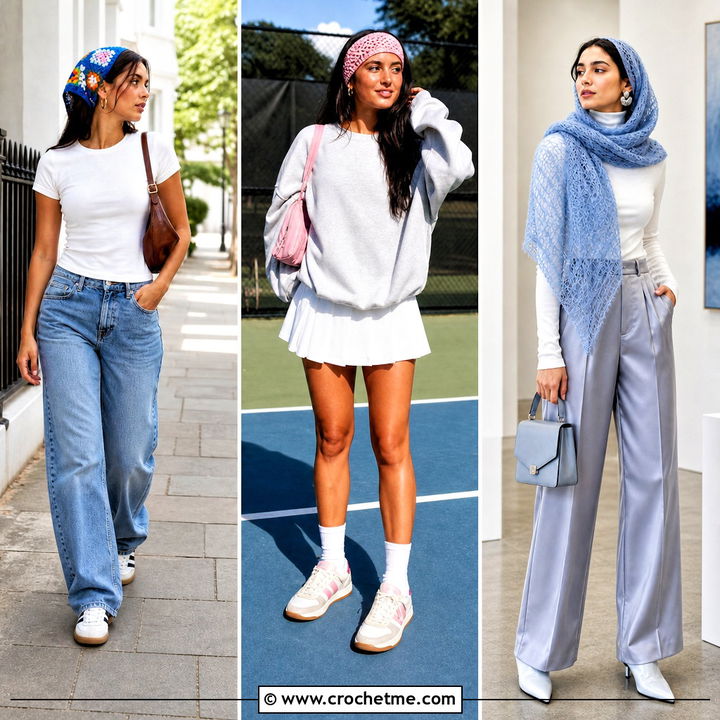 35 Crochet Head Scarf Outfit Ideas for Chic Boho Style
