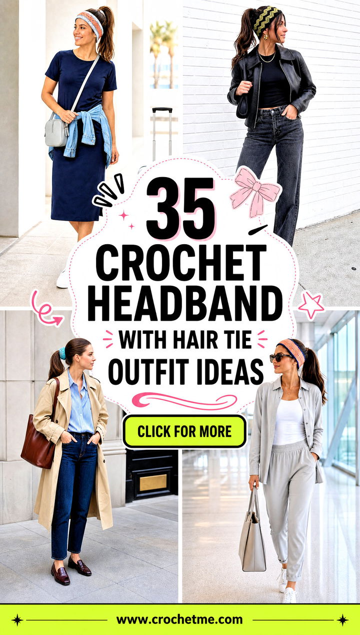 35 crochet headband with hair tie outfit ideas - 35 crochet headband with hair tie outfit ideas