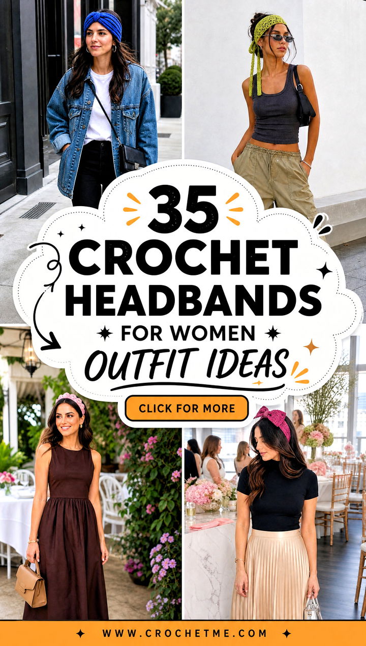 35 crochet headbands for women outfit ideas - 35 crochet headbands for women outfit ideas