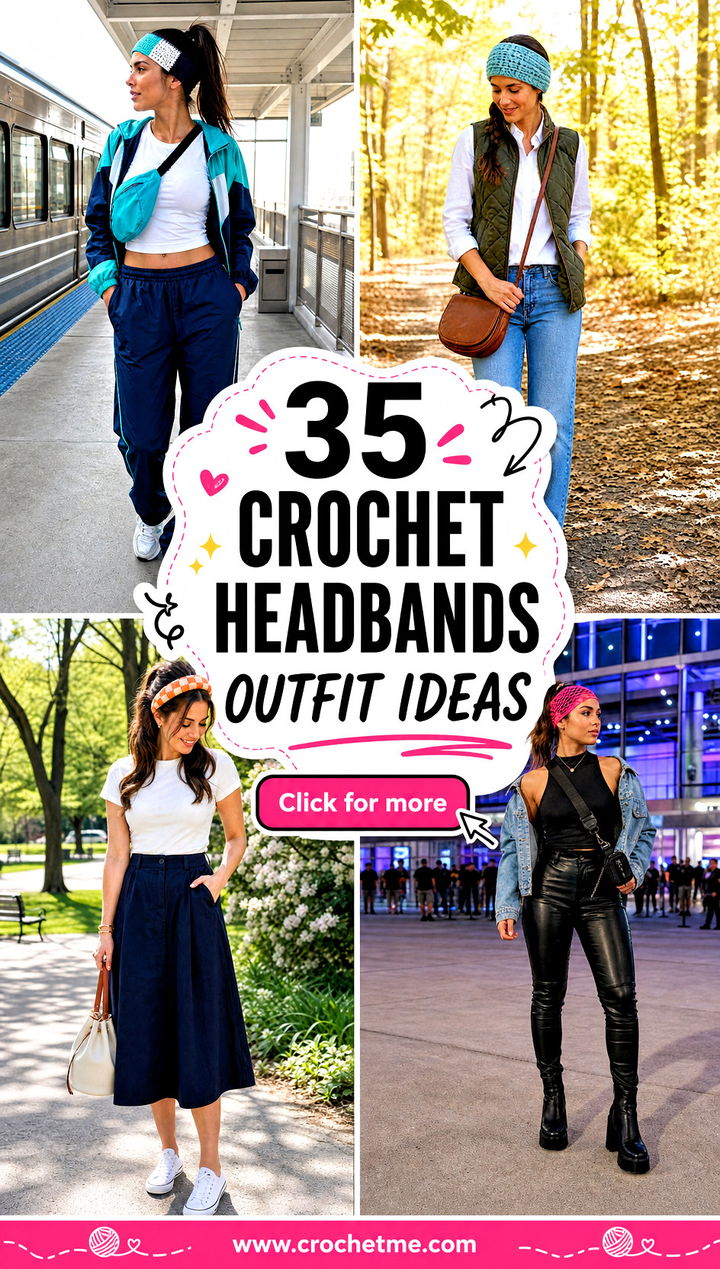 35 crochet headbands outfit ideas - 35 crochet headbands outfit ideas