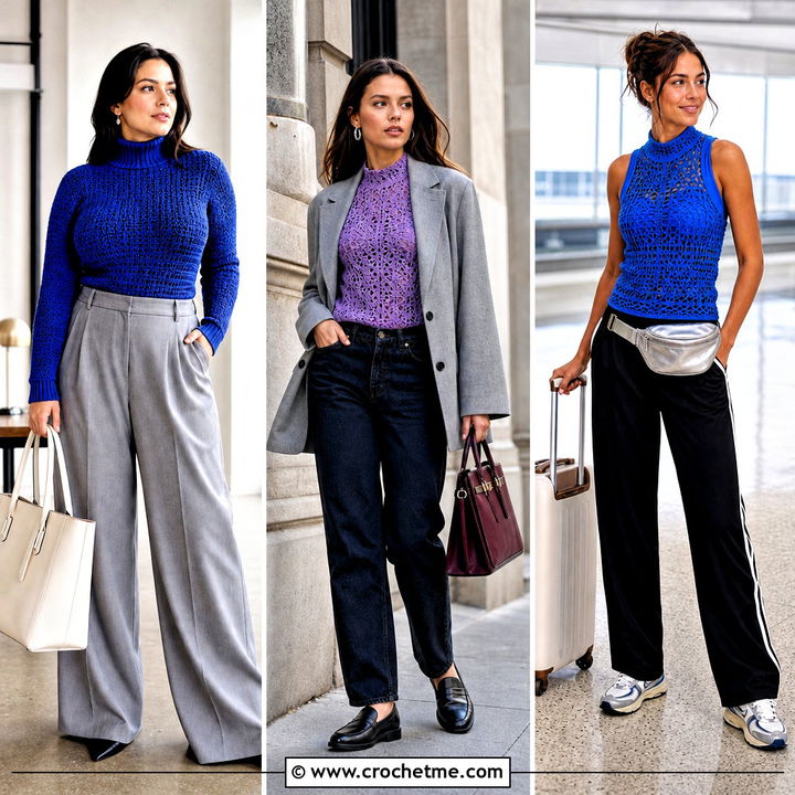 35 Crochet High Neck Top Outfit Ideas for Chic Layered Style
