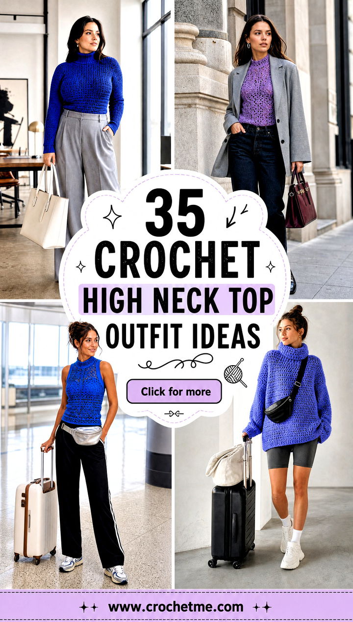 35 crochet high neck top outfit ideas - 35 crochet high neck top outfit ideas
