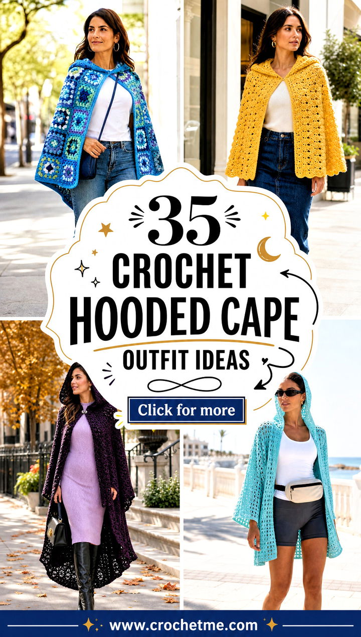 35 crochet hooded cape outfit ideas - 35 crochet hooded cape outfit ideas