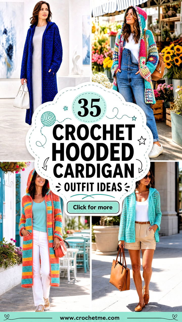 35 crochet hooded cardigan outfit ideas - 35 crochet hooded cardigan outfit ideas