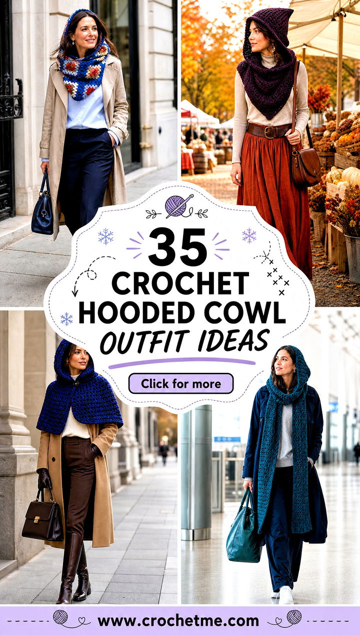 35 crochet hooded cowl outfit ideas - 35 crochet hooded cowl outfit ideas