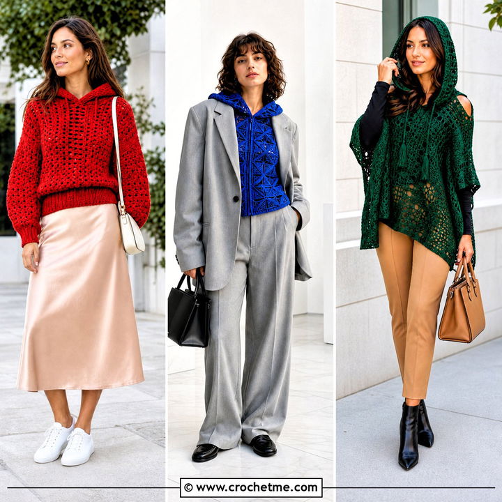35 Crochet Hoodie Outfit Ideas for Cozy Street-Style Looks