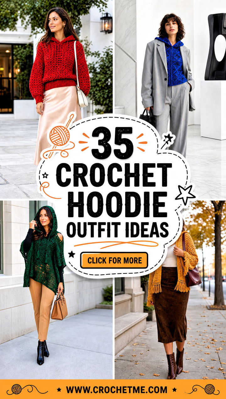 35 crochet hoodie outfit ideas - 35 crochet hoodie outfit ideas