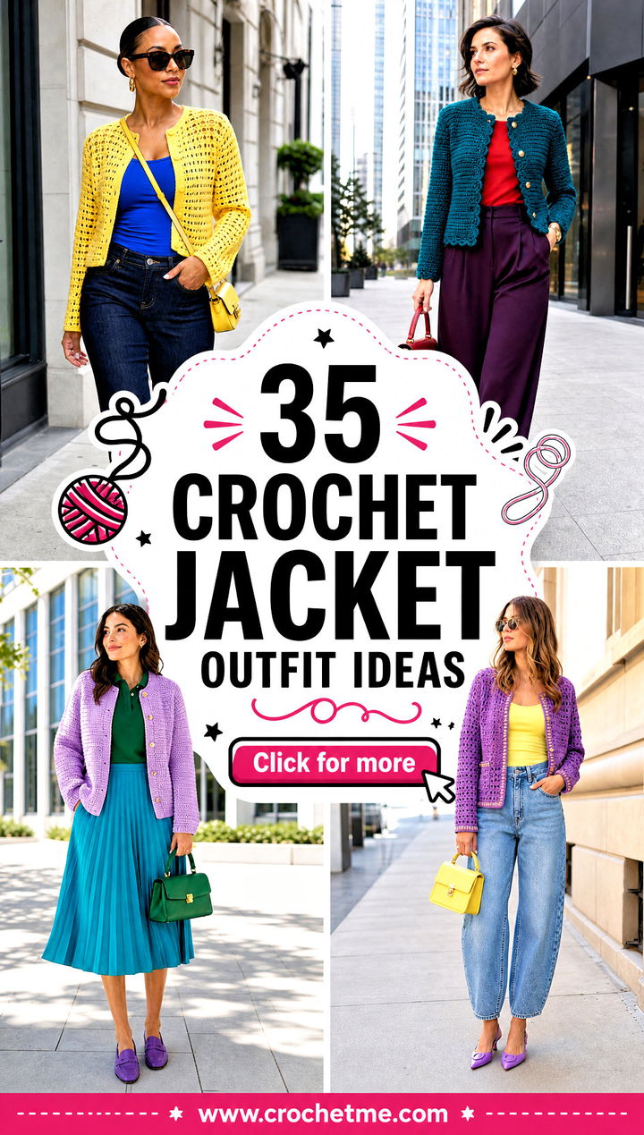 35 crochet jacket outfit ideas - 35 crochet jacket outfit ideas