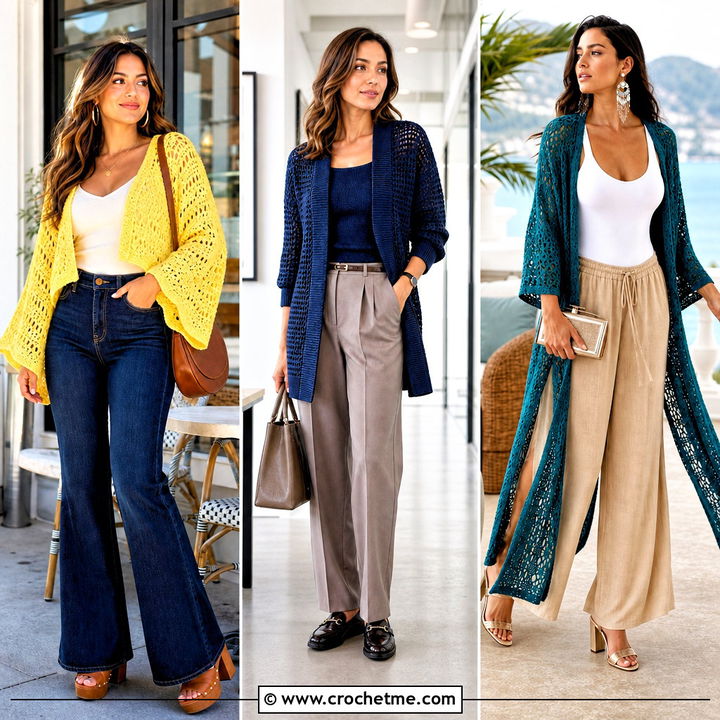 35 Crochet Kimono Cardigan Outfit Ideas for Summer Style