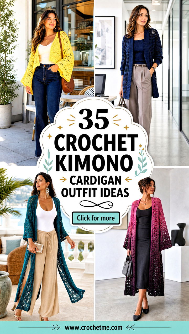 35 crochet kimono cardigan outfit ideas - 35 crochet kimono cardigan outfit ideas