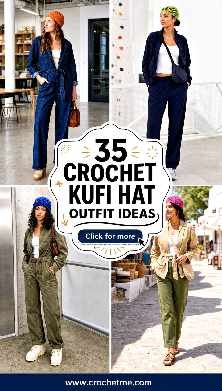 35 crochet kufi hat outfit ideas - 35 crochet kufi hat outfit ideas