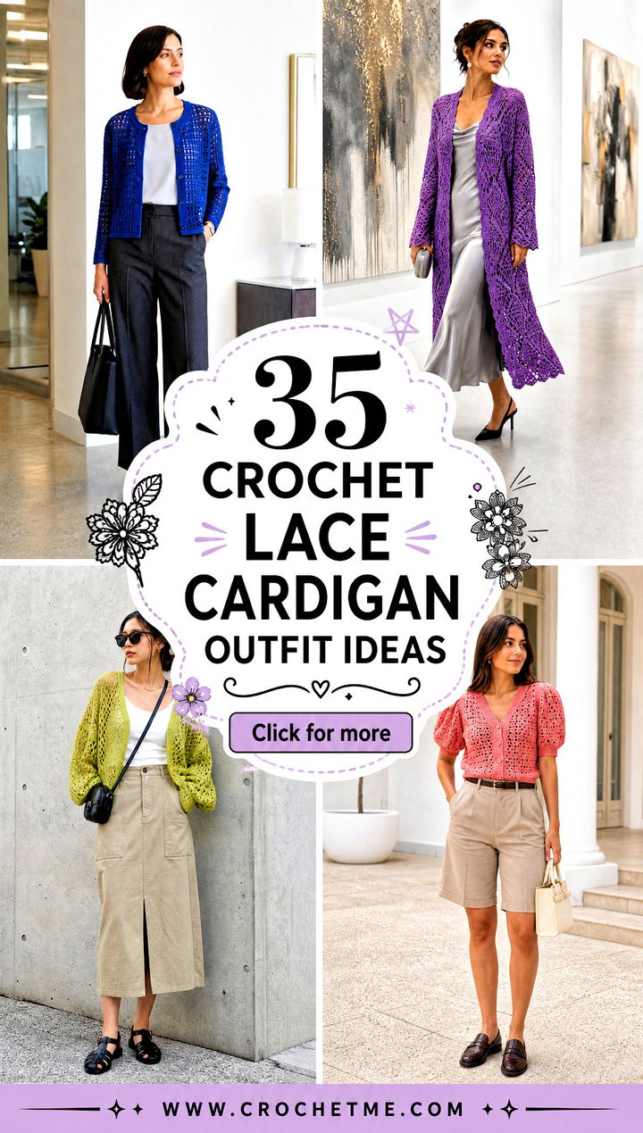 35 crochet lace cardigan outfit ideas - 35 crochet lace cardigan outfit ideas